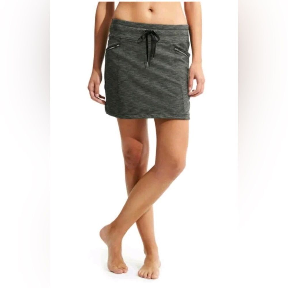 Athleta‎ Metro Skort Dark Heather Grey XS sporty gym running  Athliesure